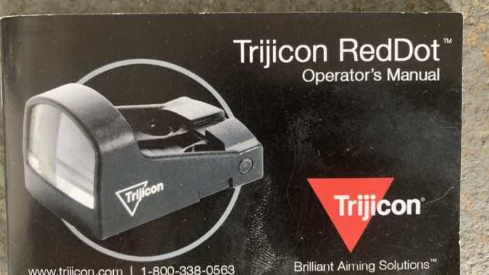 Trijicon Red Dot Operators Manual