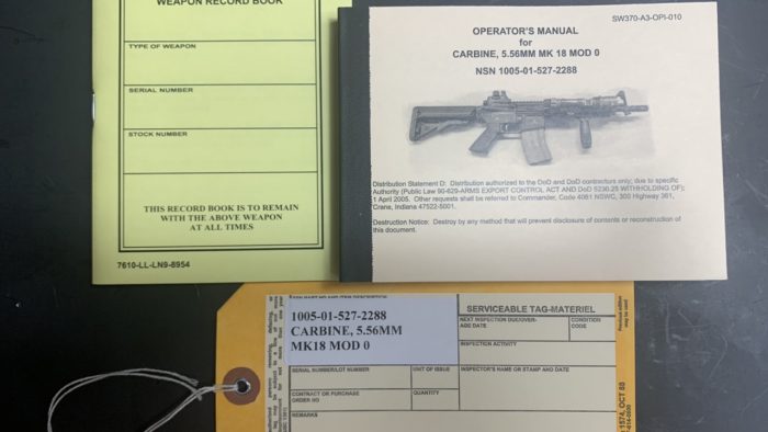 MK18 MOD 0 Data Kit