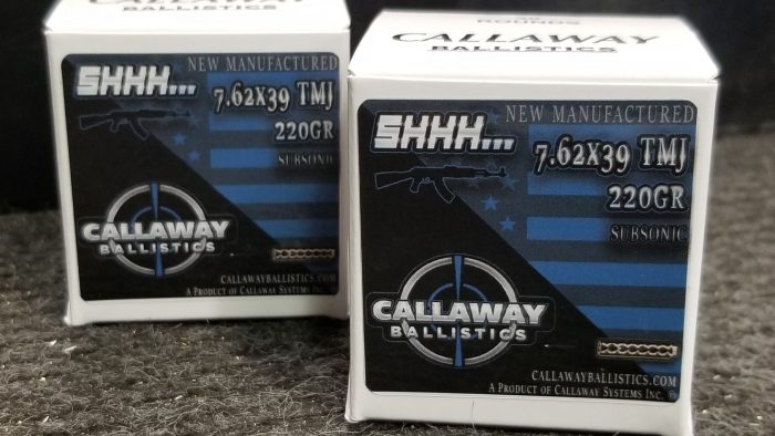 Callaway Ballistics 7.62x39 TMJ 220gr Subsonic -20rd box
