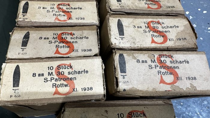 1938 10 Stuck 8mm M.30 Scharfe S-Patronen German Nazi Marked Headstamp