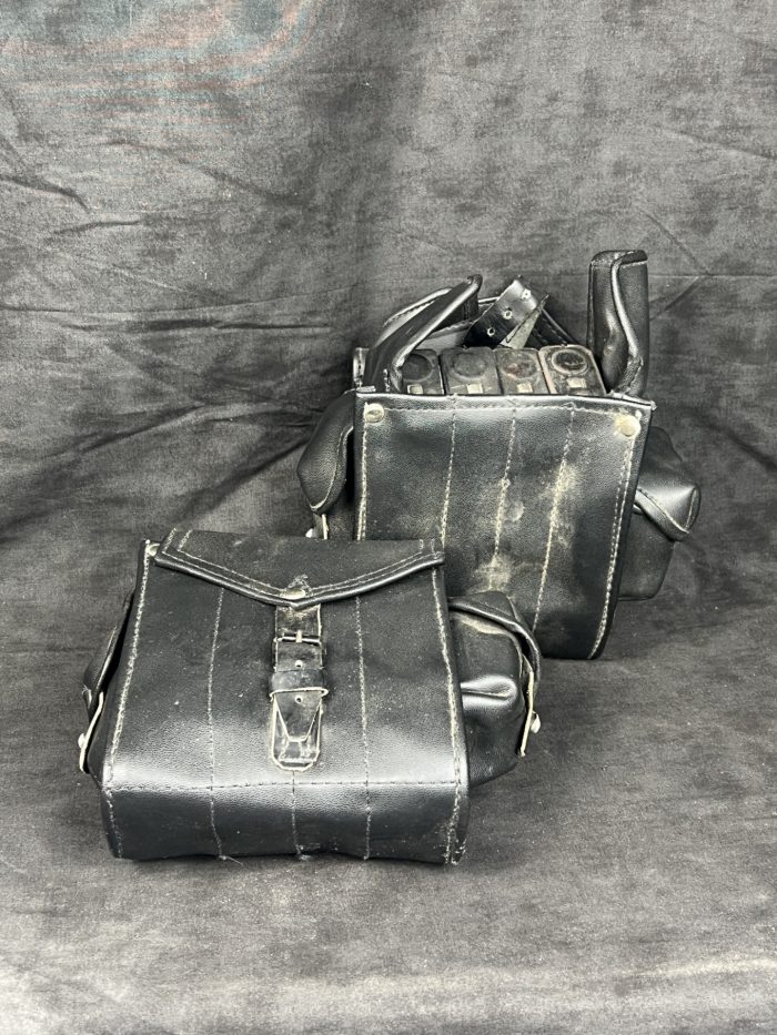 Hungarian AMD-65 AK47 4x 20rd tanker magazine pouch-black leather