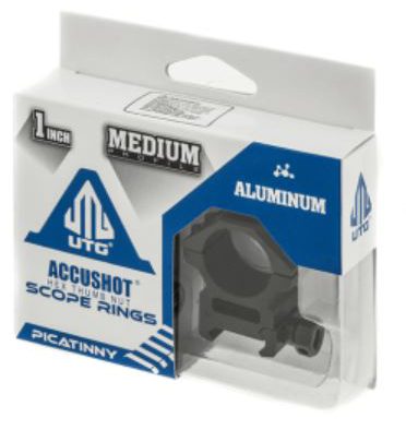 UTG Accushot Hex Thumb Nut Scope Rings-1inch Medium Profile