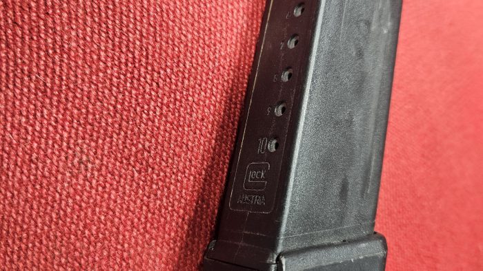 Glock 21 Mag .45 ACP, 10 Rd, W/ Base Plate Ext. BLK