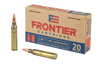 Hornady Frontier, 5.56 NATO, 68 Grain, Boat Tail Hollow Point, 20 Round Box