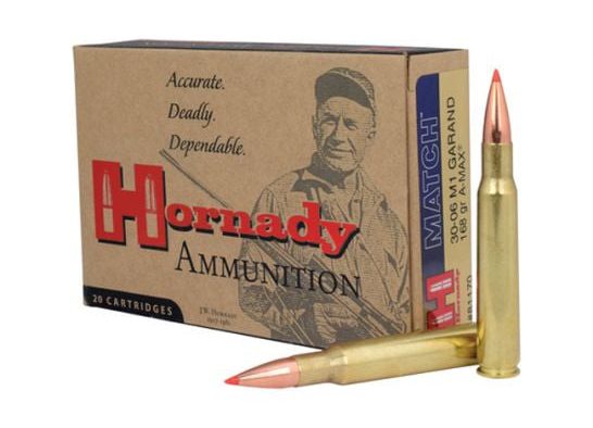 Hornady Match, 30-06, 168gr, M1 Garand Ammunition, 20RD