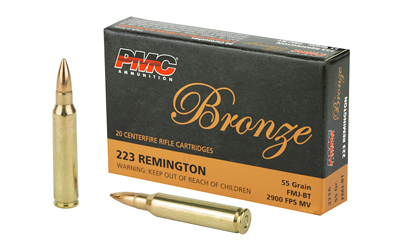 PMC Bronze, 223REM, 55 Grain, Full Metal Jacket, 20 Round Box
