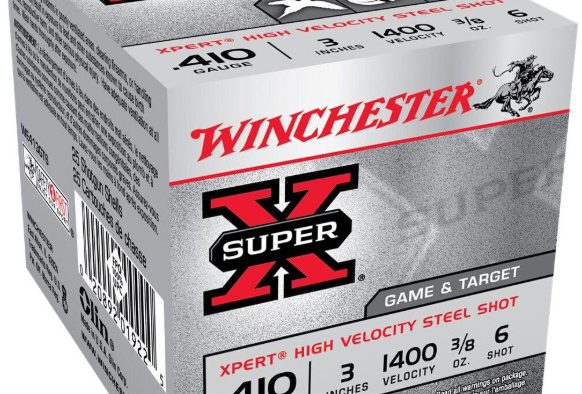 Winchester, Super-X, High Velocity Steel Shot, .410 Bore, 3″, #6, 11/16 oz, 25 Round Box