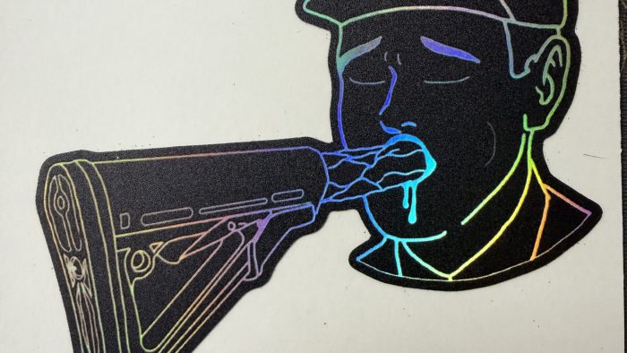 Stock Meme sticker Holographic