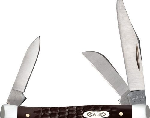 CASE KNIVES JIGGED BROWN - SYNTHETIC SMALL STOCKMAN