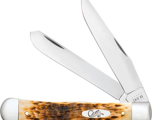 CASE KNIVES AMBER BONE PEACH - SEED JIG TRAPPER