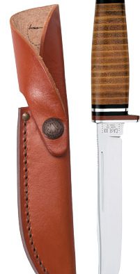 CASE KNIVES LEATHER UTILITY - HUNTER WITH LEATHER SHEATH