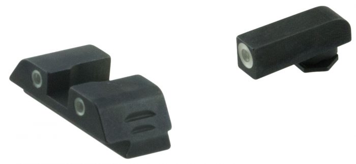 AmeriGlo GL5113 Classic Tritium Sight Set for Glock  Green Tritium White Outline Front Sight-Green Tritium White Outline Rear Sight