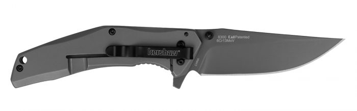Kershaw 8300 DuoJet  3.25" Folding Clip Point Plain Gray TiCN 8Cr13MoV SS Blade Gray TiCN Stainless Steel Handle Includes Pocket Clip