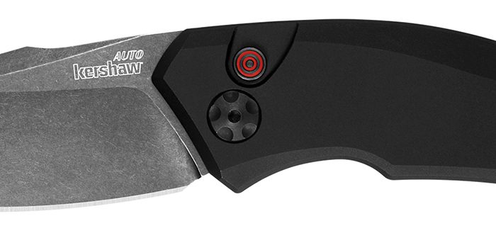Kershaw 7100BW Launch 1 3.40" Folding Drop Point Plain Black Oxide Blackwash CPM 154 SS, Blade Black Aluminum Handle