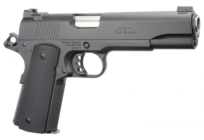 Ed Brown SF18G4 Special Forces Gen4 45 ACP 7+1 5" Stainless Steel Barrel, Stealth Gray Serrated Carbon Steel Slide, Stealth Gray Stainless Steel Frame w/Beavertail, Black VZ Grip, Right Hand