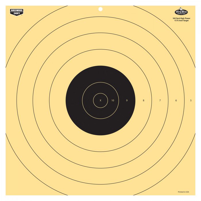 Birchwood Casey 35186 Dirty Bird  17.25" Bullseye Tagboard Hanging 100 yds Rifle Black/White 5 Pack