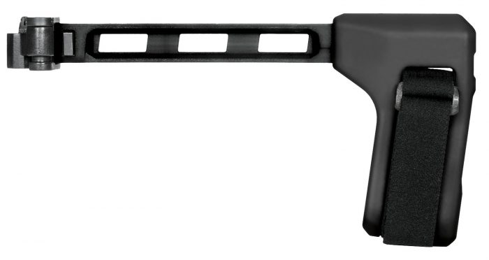 SB Tactical FS1913-01-SB FS1913-01-SB  Side Folding Black Synthetic with 9.60" OAL & Nylon Strap for AR-Platform with 1913 Picatinny Rail (Tube Not Included)