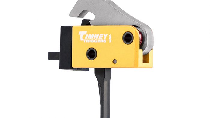 Timney Triggers 681ST PCC Trigger  Single-Stage Straight Trigger with 2.50-3 lbs Draw Weight & Black/Gold Finish for AR-Platform