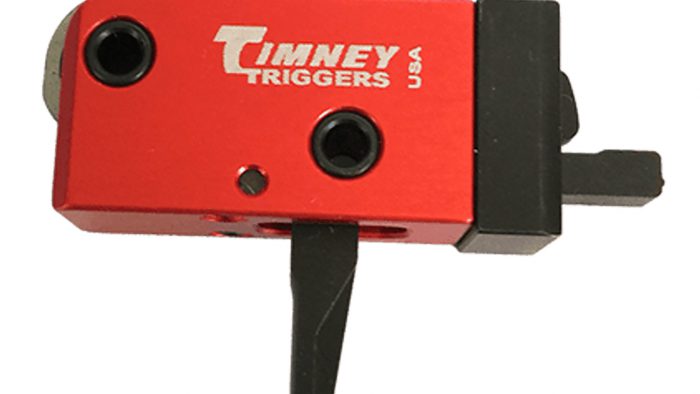 Timney Triggers 682ST PCC Trigger  Two-Stage Straight Trigger with 2 lbs Draw Weight & Black/Red Finish for AR-Platform