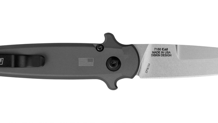 Kershaw 7150 Launch 8 3.50" Folding Spear Point Plain Stonewashed CPM 154 SS Blade Gray w/Insert Aluminum/Carbon Fiber Handle Includes Pocket Clip