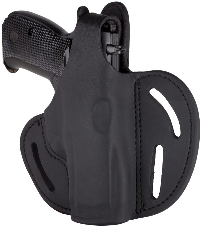 1791 Gunleather BHX5SSBLR BHX  OWB 05S Stealth Black Leather Belt Slide Fits Sig P320 Carry/Springfield XD-M Compact
