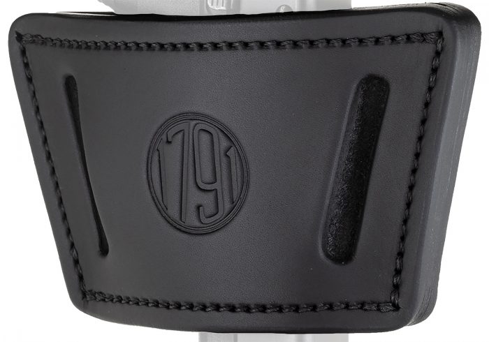 1791 Gunleather UIWXSBLA UIW Max  IWB/OWB Black Leather Belt Clip Fits Most Mid-Large Frame Autos with Rail, Laser & Light Ambidextrous