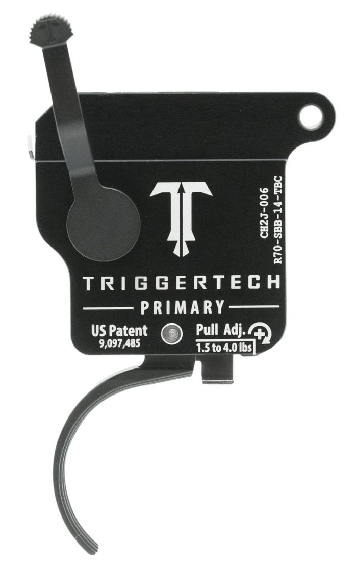 TriggerTech R70SBB14TBC Primary  Single-Stage Traditional Curved Trigger with 1.50-4 lbs Draw Weight for Remington 700 Right
