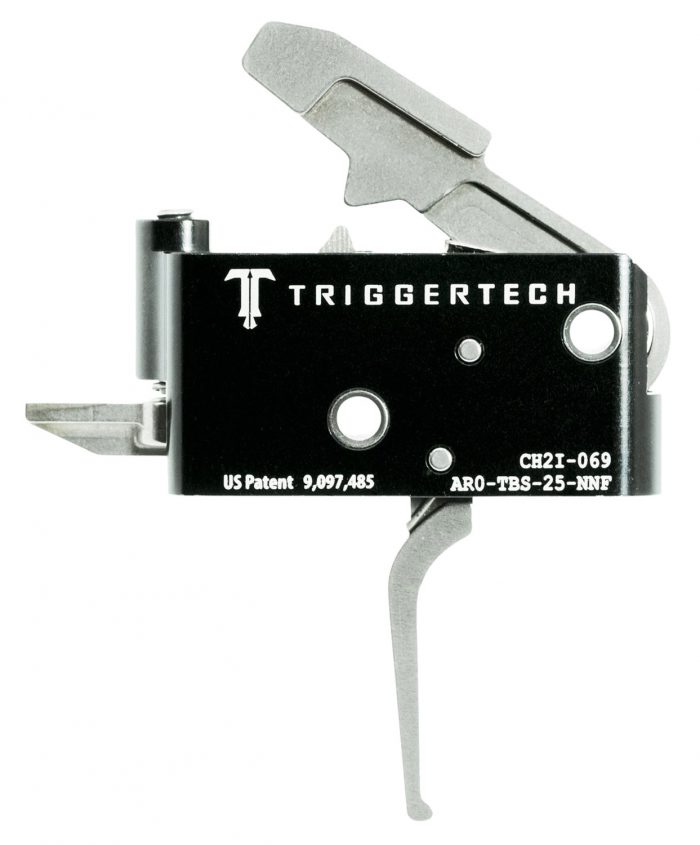 TriggerTech AROTBS25NNF Adaptable Primary Two-Stage Flat Trigger with 2.50-5 lbs Draw Weight for AR-15 Right