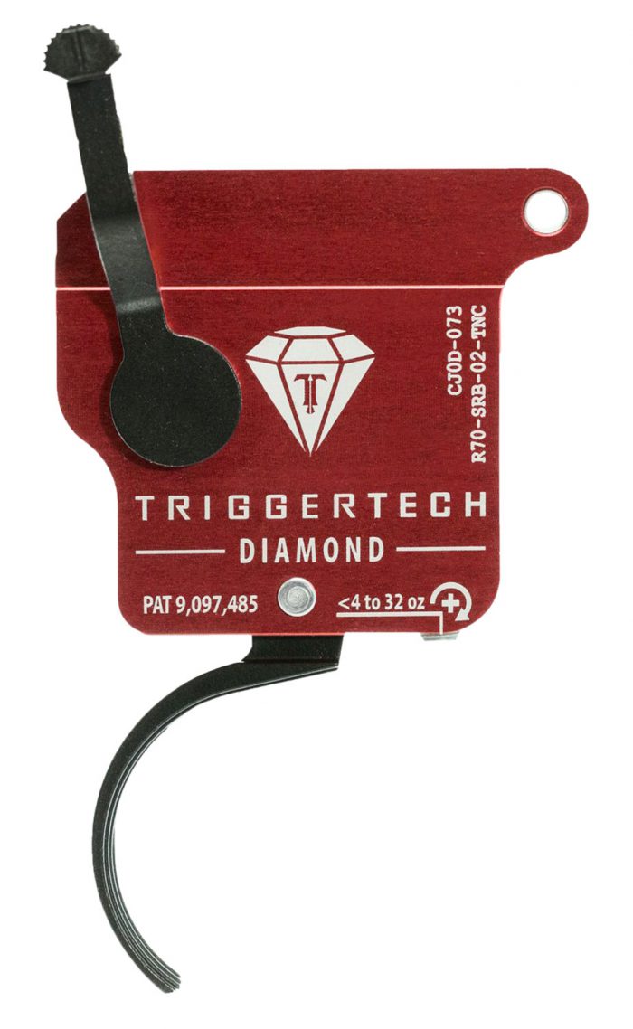 TriggerTech R70SRB02TNC Diamond Without Bolt Release Single-Stage Traditional Curved Trigger with 0.30-2 lbs Draw Weight for Remington 700 Right