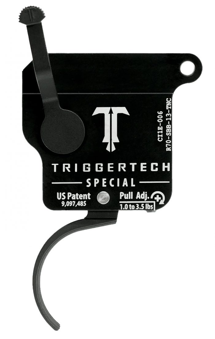 TriggerTech R70SBB13TNC Special Without Bolt Release Single-Stage Traditional Curved Trigger with 1-3.50 lbs Draw Weight for Remington 700 Right