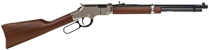 Henry H004SY Golden Boy Silver Youth 22 Long/22 LR/22 Short 16 LR/21 Short, 17" Blued Octagon Barrel, Nickel-Plated Steel Receiver, American Walnut