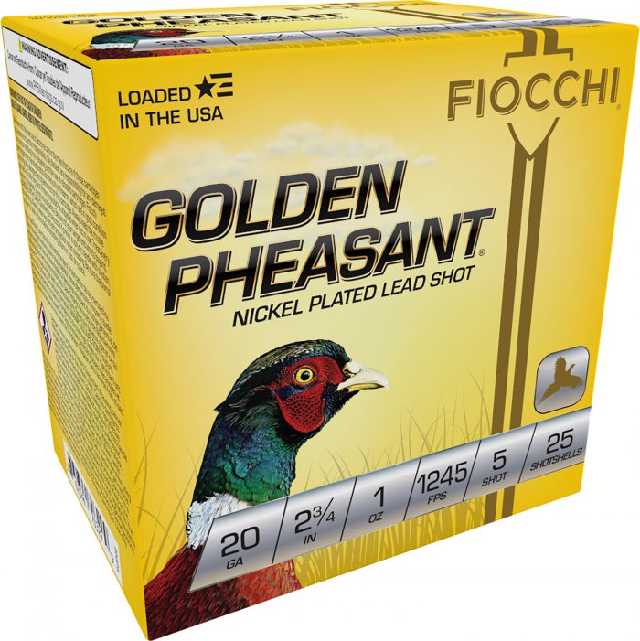 Fiocchi 20GP5 Golden Pheasant Extrema 20Gauge 2.75" 1oz 5Shot 25 Per Box/10 Case