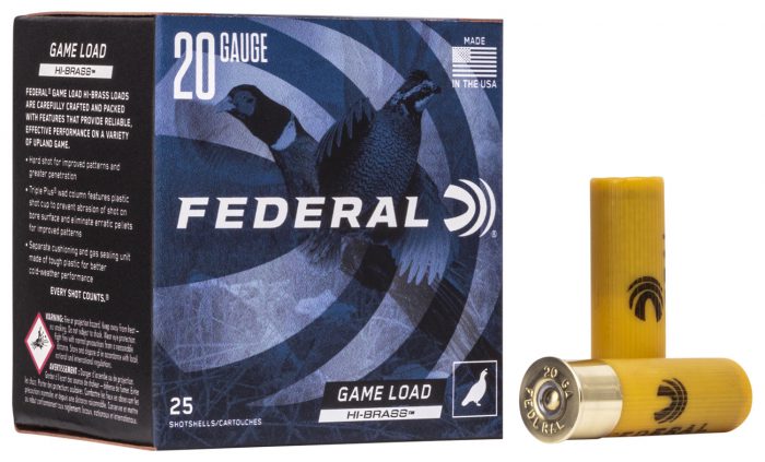 Federal H2044 Game-Shok High Brass 20Gauge 2.75" 1oz 4Shot 25 Per Box/10 Case