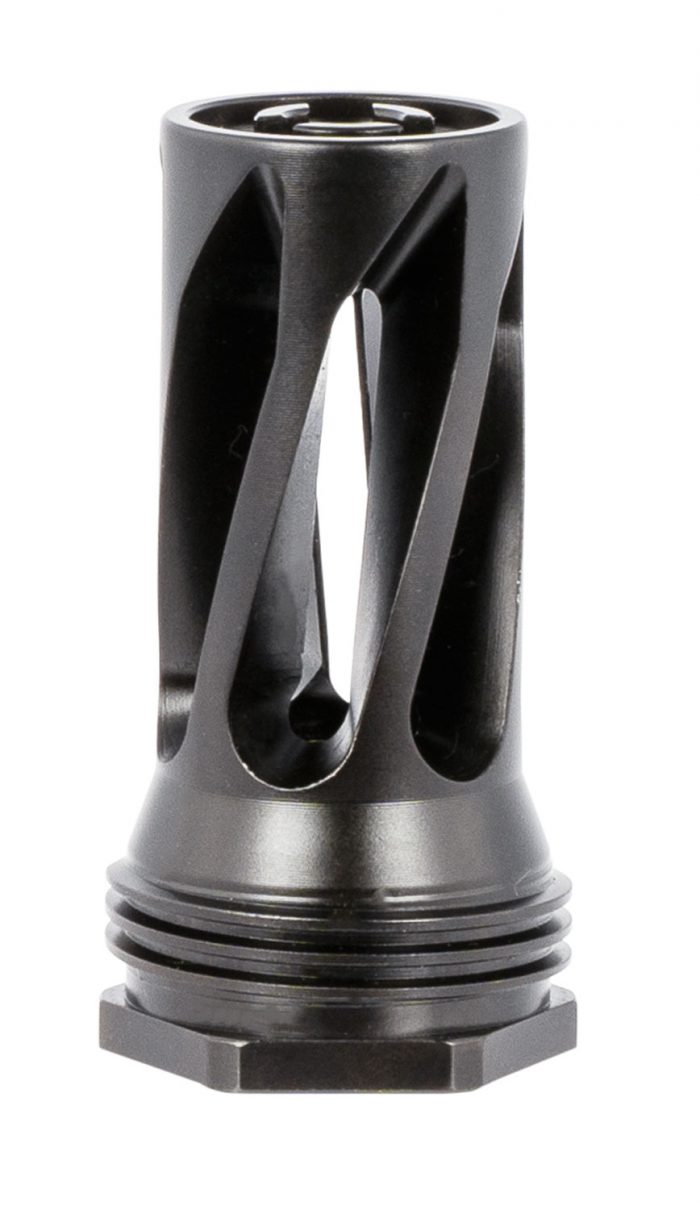Huxwrx 1677 QD 556 Flash Hider Black with 1/2"-28 tpi Threads,  2.30" OAL & 1.20" Diameter for 5.56x45mm NATO AR-Platform