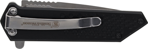 S&W KNIFE EXTREME OPS SPRING - ASSIST TANTO 2.5" BLACK/SS