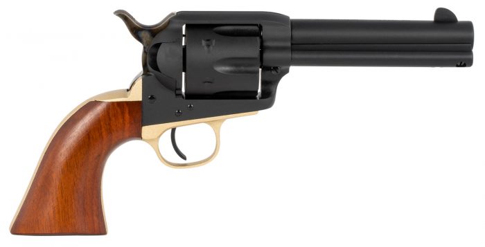 Taylors & Company 550430 Old Randall  357 Mag Caliber with 4.75" Barrel, 6rd Capacity Cylinder, Overall Blued Finish Steel & Walnut Navy Size Grip