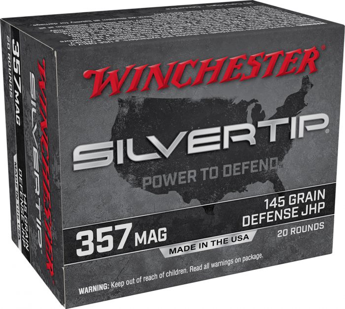 Winchester Ammo W357ST Silvertip  357Mag 145gr Silvertip Jacket Hollow Point 20 Per Box/10 Case