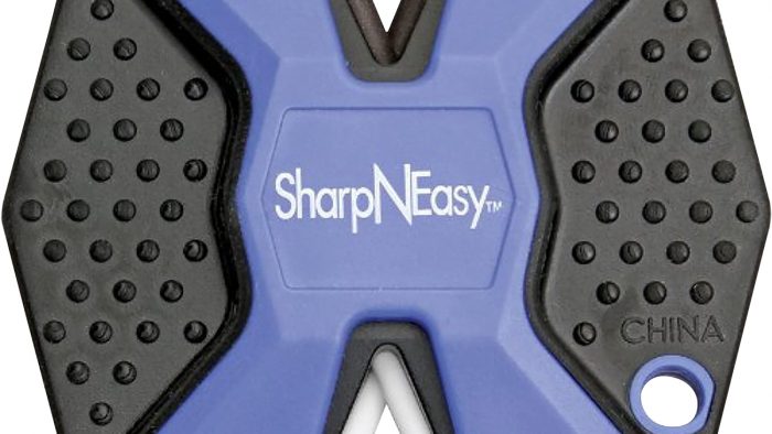 AccuSharp 334CD SharpNEasy 2-Step Sharpener Hand Held Fine/Coarse Ceramic Stone Sharpener Plastic Handle Black/Blue 24