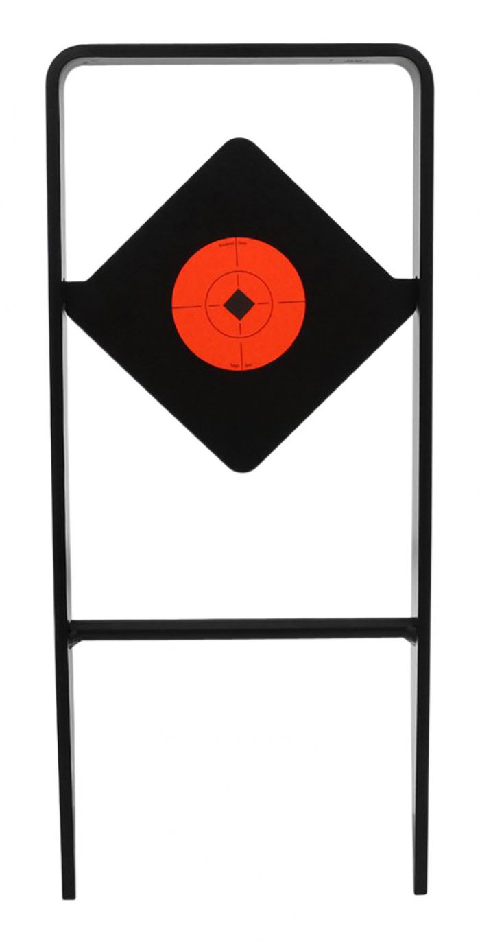 Birchwood Casey 47340 World of Targets Ace of Diamonds Centerfire Target AR500 Steel Black/Red Diamond Illustration Impact Enhancement Motion 0.50" Thick