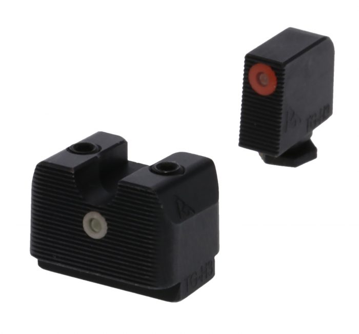Rival Arms RA4A231G In-Line MOS Night Sights for G17/G19  Green Tritium Orange Outline Front Sight-Green Tritium White Outline Rear Sight
