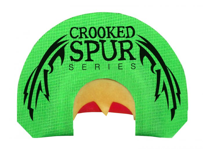 Foxpro CSMOUTHBACKWING Crooked Spur Back Wing Diaphragm Call Triple Reed Turkey Sounds Attracts Turkeys Green