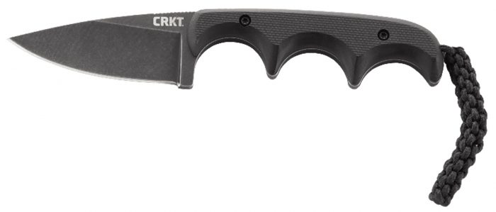 CRKT 2384K Minimalist  2.16" Fixed Drop Point Plain Black Stonewashed 5Cr15MoV SS Blade/Black G10 Handle Includes Lanyard/Sheath