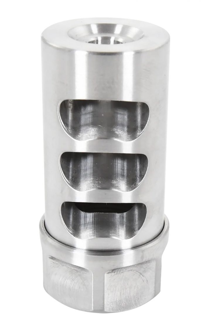 American Precision Arms G2L5830S Gen 2 Little Bastard Self Timing Brake Stainless Steel with 5/8"-24 tpi Threads, 2.22" OAL & 1" Diameter for 30 Cal Rifle