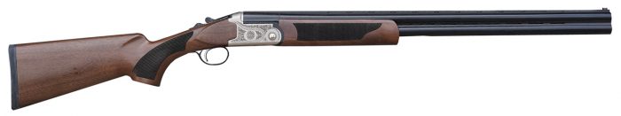 Pointer KAR1228 Acrius  Full Size 12 Gauge Break Open 3" 2rd 28" Black Over/Under Vent Rib Barrel, Nickel Steel Laser Etched Receiver, Fixed Turkish Walnut Stock, Ambidextrous