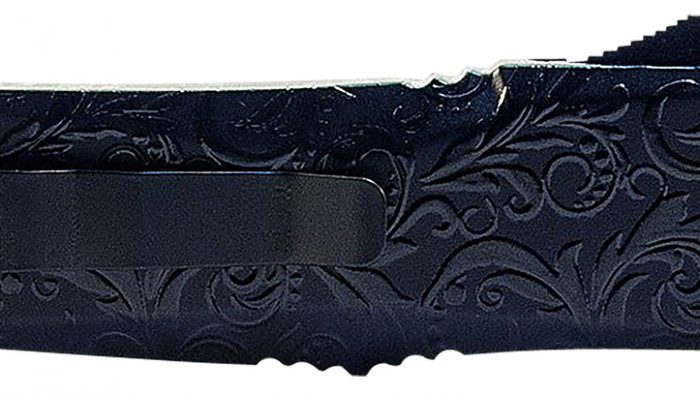Templar Knife LMDG131 Gen II Maiden Gloss Large 3.50" OTF Dagger Plain Black Oxide Stonewashed 440C SS Blade, 5.25" Black Gloss Aluminum Handle, Glass Breaker