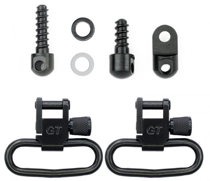 GrovTec US Inc GTSW313 Swivel Set  Rifle 1.25" Black Phosphate Ruger 10/22