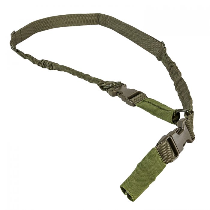 NcStar AARS21PG VISM Sling Green Nylon Strap w/Elastic Shock-Cord 55"-72" OAL Adjustable Bungee