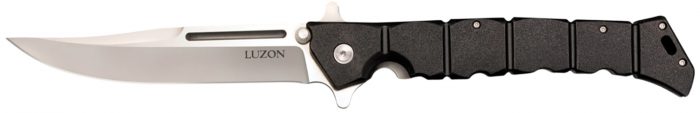 Cold Steel CS20NQX Luzon  Large 6" Folding Plain 8Cr13MoV SS Blade/Black GFN Handle Features Safety Switch Includes Pocket Clip