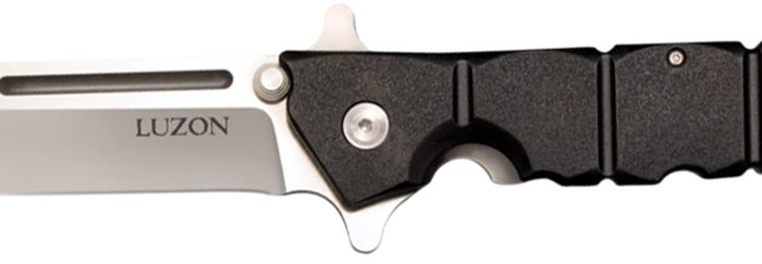 Cold Steel CS20NQX Luzon  Large 6" Folding Plain 8Cr13MoV SS Blade/Black GFN Handle Features Safety Switch Includes Pocket Clip