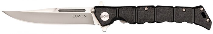 Cold Steel CS20NQL Luzon  Medium 4" Folding Clip Point Plain 8Cr13MoV SS Blade/Black GFN Handle Features Safety Switch Includes Pocket Clip